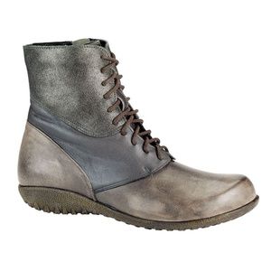 NIB NAOT Atopa Boots / 39 (US 8-8.5) / Vintage Grey Leather/Shadow Grey Nubuck